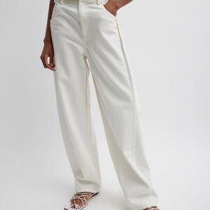 Tibi Tuck Jeans in White with tags Size 24